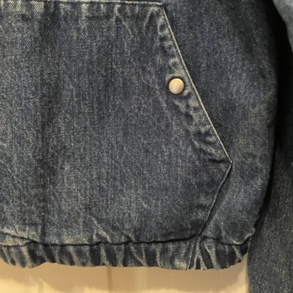 Vintage 80s Ralph Lauren Polo Denim Jacket Red Lining USA Mens Large L Bomber - Picture 6 of 16